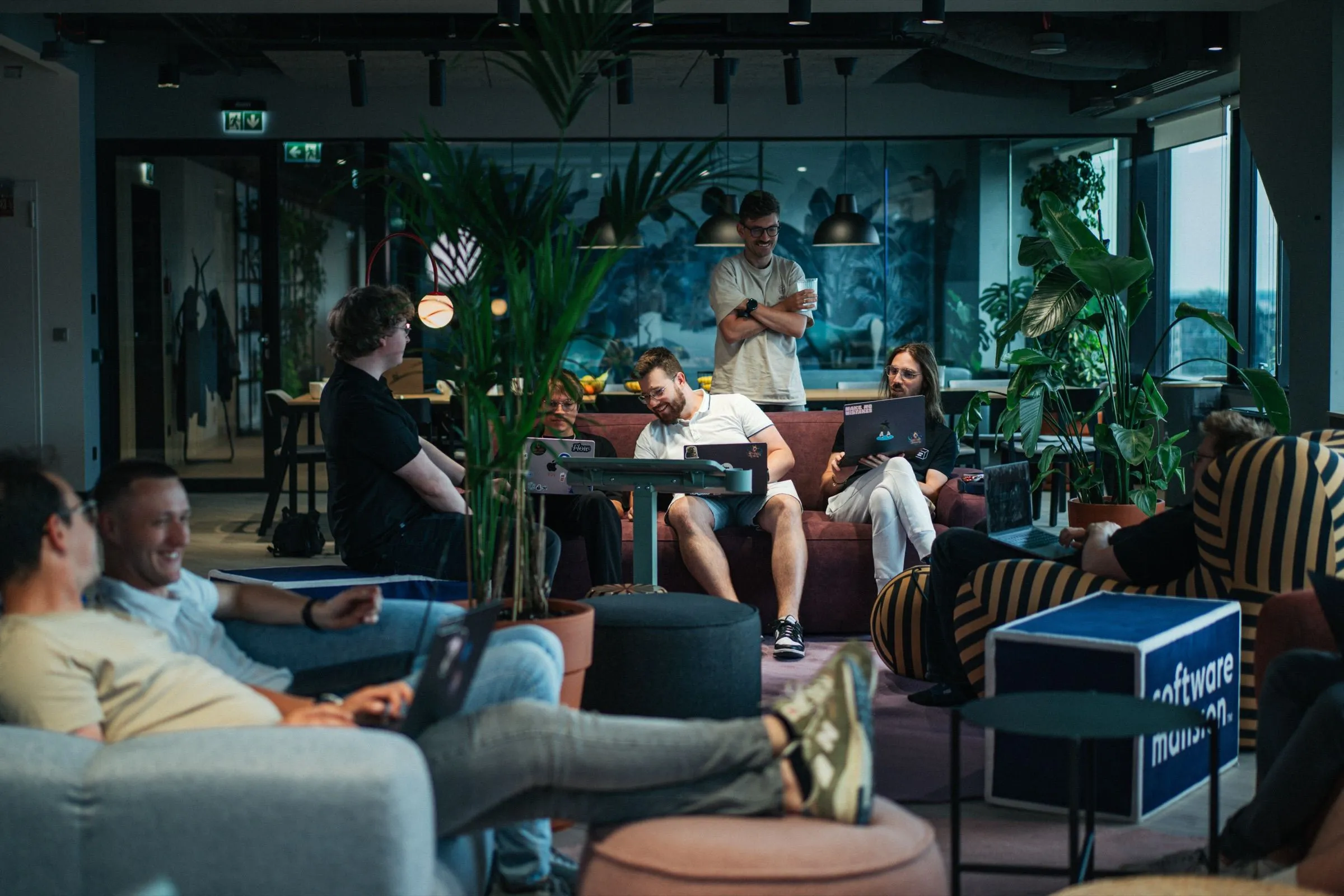 Software Mansion team working together in the office