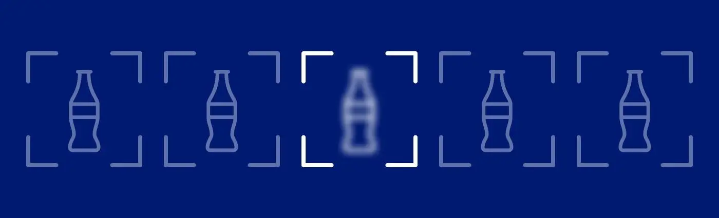 Blurred bottle highlighted for object detection